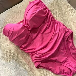 Lilly Pulitzer one piece Swimsuit hot pink size 16 NWOT